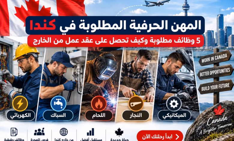 المهن الحرفية المطلوبة في كندا 5 وظائف مطلوبة وكيف تحصل على عقد عمل من الخارج