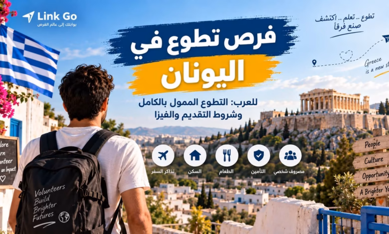فرص تطوع في اليونان للعرب التطوع الممول بالكامل وشروط التقديم والفيزا